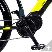Bicicletta elettrica Mountain e-bike e-XTREME 6.2: particolare guarnitura
