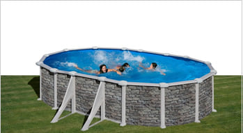Piscina fuori terra in acciaio GRE Ovale CERDENA KIT610PO - Kit piscina: struttura