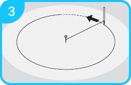 Piscina interrata economica in acciaio circolare Skyblue - Fase del montaggio 3: tracciamento del perimetro vasca.