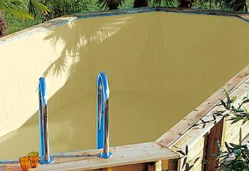 Kit piscina della  piscina in legno fuori terra da esterno Ocean 550x355 Liner sabbia: rivestimento interno o LINER sabbia