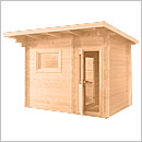 Sauna finlandese da giardino o da esterno Lava - Kit struttura della sauna in legno massello