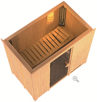 Sauna infrarossi Variado: vista dall’alto 3D