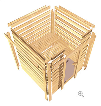Sauna infrarossi Alicia: Kit sauna: struttura in legno