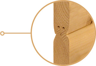 Sauna Finlancese tradizionale in kit Elsa in legno massello di abete 38 mm: sistema a incastro facilitato
