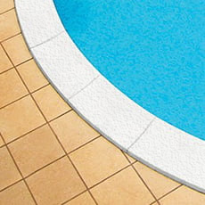 Bordo piscina color Bianco per piscina ovale Skyblue 7,00x3,50 m