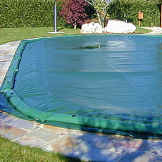 Copertura invernale fascette+tubolari piscina a forma libera - 210 gmq
