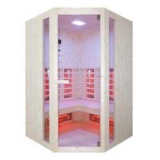 Sauna infrarossi 126x126x190h cabina angolare